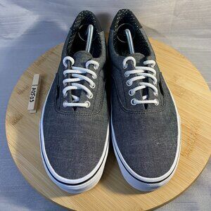 Vans Asher Grey Tuxedo Black Tie Mens Size 9.5 Sneakers Shoes Black White A0503